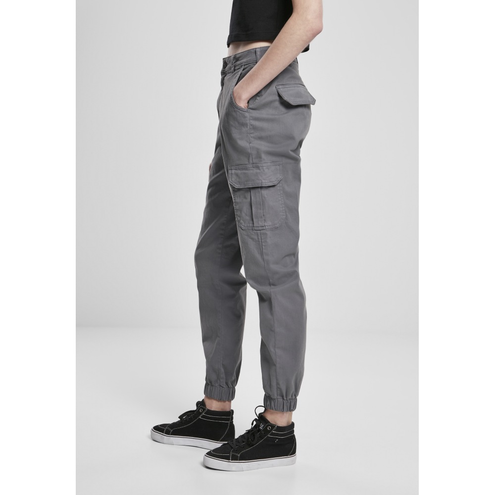 Urban Classics - High Waist Pantalon cargo - Gris